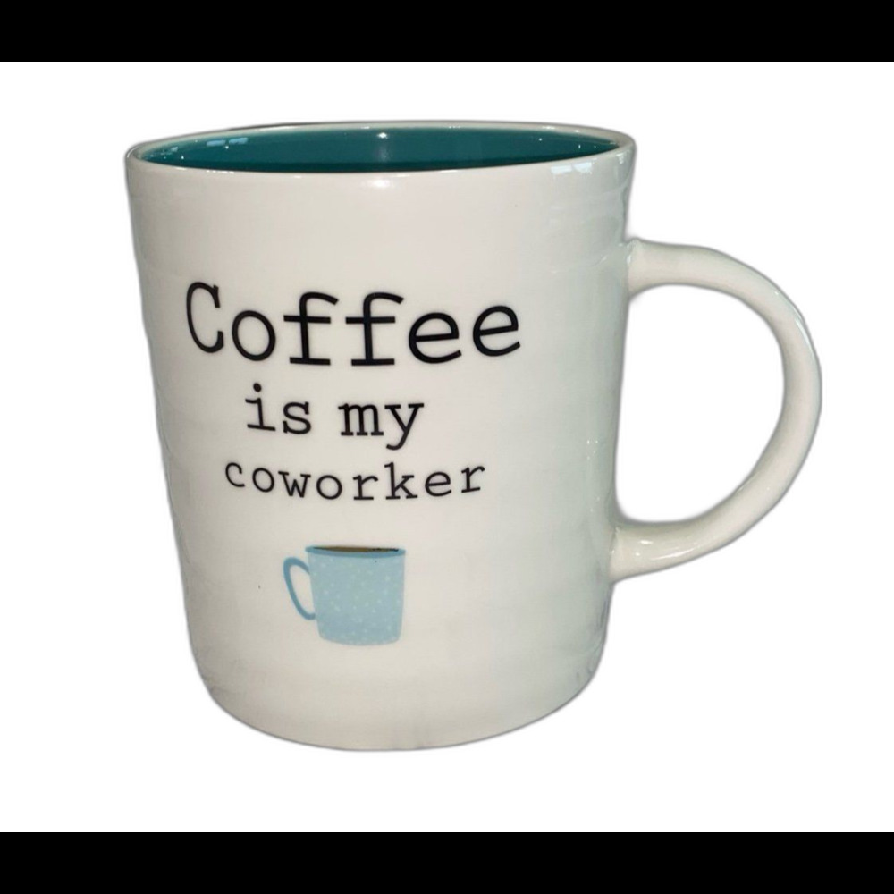 “Coffee is my coworker” 20 oz. Graphic Ceramic Coffee Mug. LNWOT
